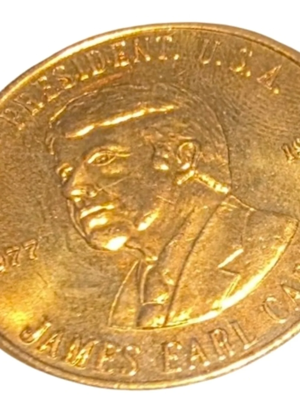 📣Vintage 🪙 39th President 🇺🇲 James E. Carter 24kt Plated Commemorative Coin
